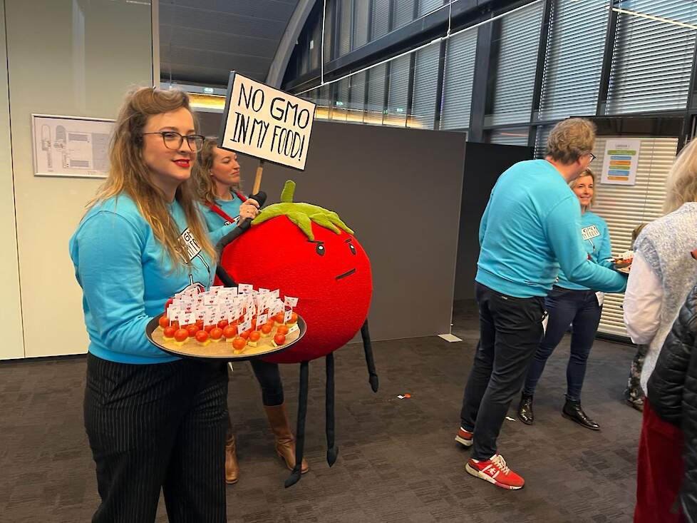 Actie tijdens de biobeurs in Den Bosch.